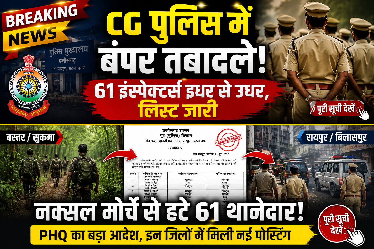 CG Police Transfer list 2026 :