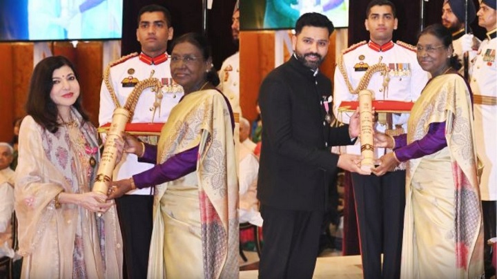 Padma Shri Awards 2026: ममूटी-अलका याग्निक को ‘पद्म भूषण’, रोहित शर्मा और आर माधवन को ‘पद्म श्री’ से राष्ट्रपति ने किया सम्मानित