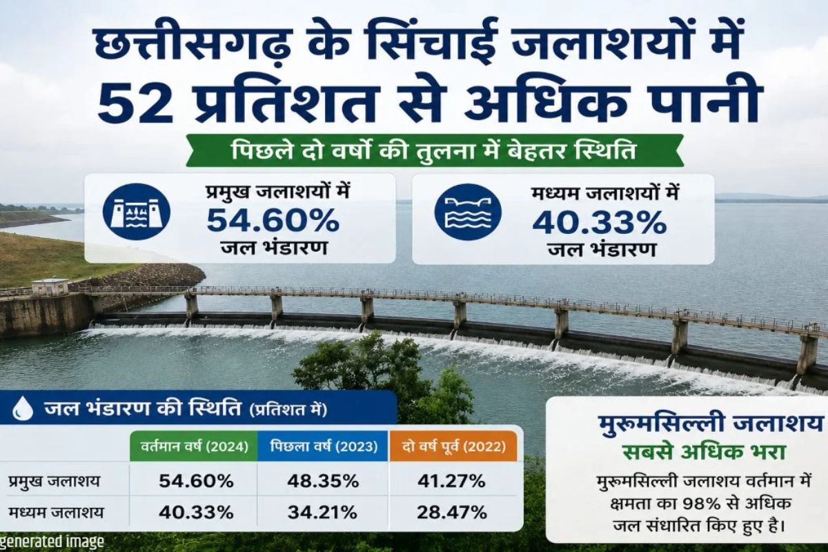 Raipur News: मिनीमाता बांगो जलाशय में 56% से अधिक पानी, सिंचाई के लिए राहतभरी खबर