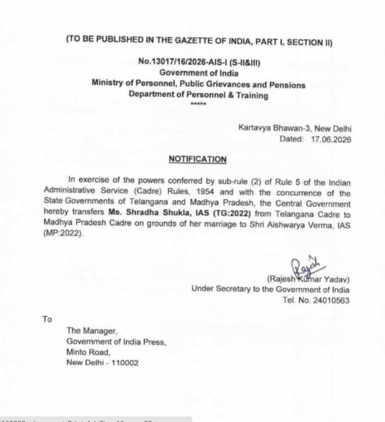IAS Shraddha Shukla : 