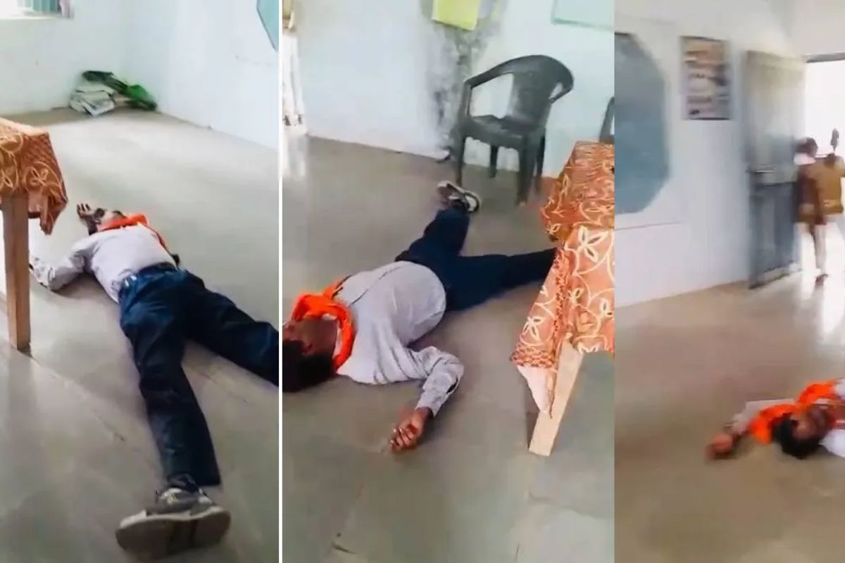 MP News: सरकारी स्कूल में शराब के नशे में पहुंचा शिक्षक, कक्षा में गिरा; वीडियो वायरल होने पर कार्रवाई