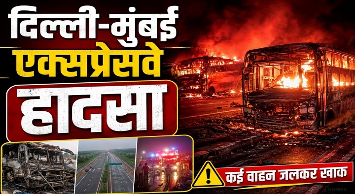 Delhi-Mumbai Expressway Accident: ट्रेलर से टकराई स्लीपर बस, आग की लपटों में झुलसने से 8 यात्रियों की मौत, 21 घायल, 4 यात्री लापता