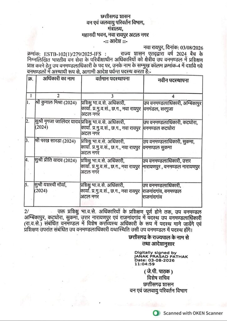 CG IFS Officer Posting:
